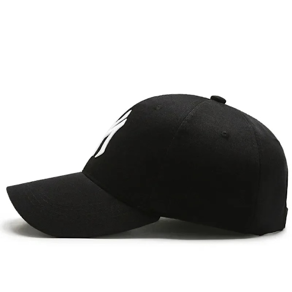 Muodikkaat kirjailtujen kirjainten baseball-lippikset naisille ja miehille, snapback-lippis, naisten ja miesten aurinkolippalakit, uniseks, säädettävä puuvillainen rekkalippalakki Black Black