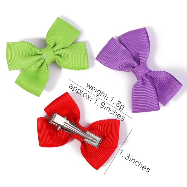 5/15/20st/ Set Solida hårnålar för Baby Grosgrain Ribbon Bows Hårklämmor Boutique Handgjorda huvudbonader Flickor Barn Håraccessoarer 464-18 15pcs