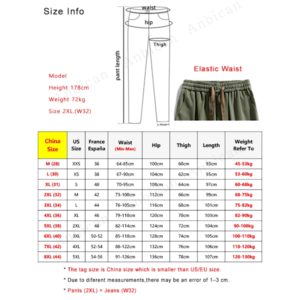 Store Størrelse Mænd Jogger Cargo Bukser 8Xl 7Xl 6Xl Streetwear Vasket Bomuld Casual Baggy Bukser Farvefast Låsebukser Mænd black L(30)