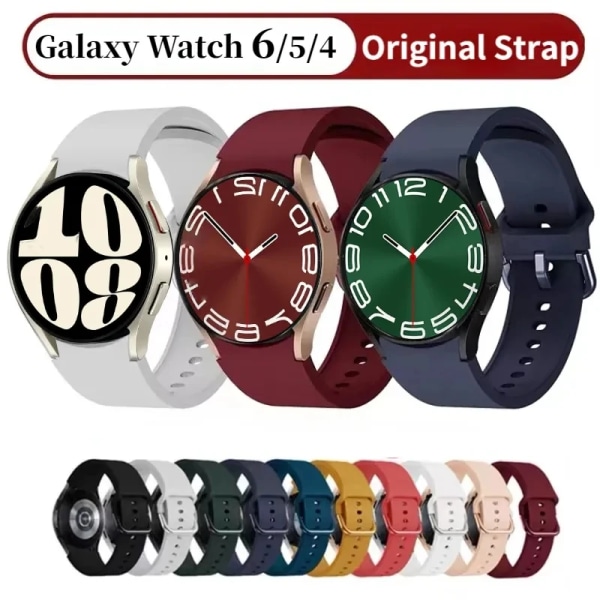 Case+originalrem för Samsung Galaxy Watch 6 5 40mm 44mm Sportarmband Watchband galaxy watch 6 classic 47mm 43mm 5 pro 45mm 11 Watch 4 40mm