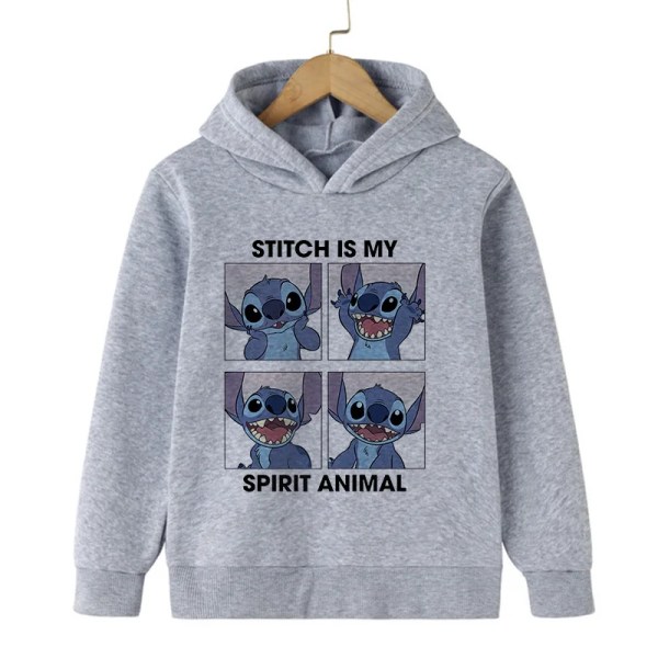 Manga Rolig Anime Stitch Hoodie Barn Tecknad Kläder Barn Flicka Pojke Lilo and Stitch Sweatshirt Hoody Baby Casual Topp 59227 160CM