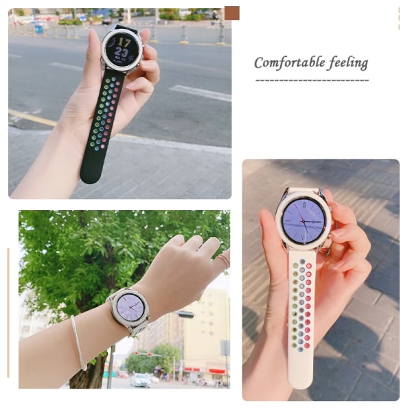 Sportband för Samsung Galaxy Watch 5- pro-4-Classic/active 2 40mm 44mm 45mm Silikon 20mm 22mm armband Huawei GT 3-2e-pro rem 1 red black 22mm watch band