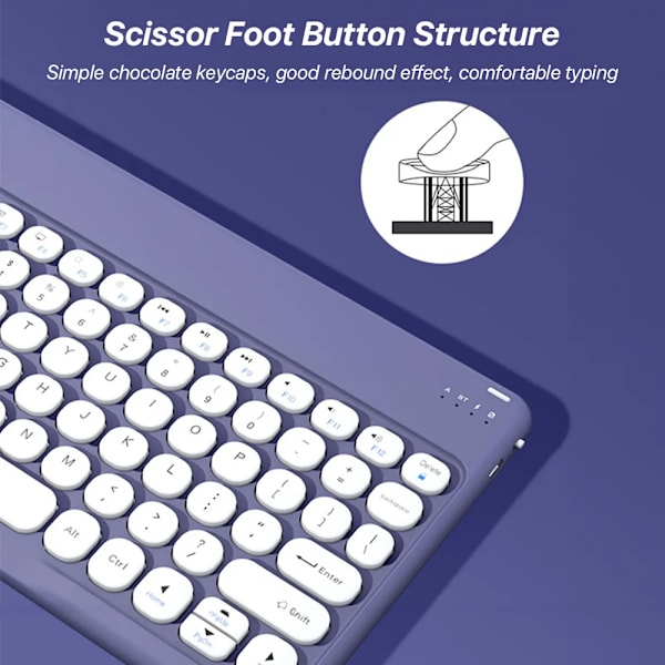 Langaton näppäimistö Apple Xiaomi Huawei Samsung Bluetooth-hiiri Ios Android Windows -järjestelmälle Pyöreät näppäinhatut Suuret akut French no mouse