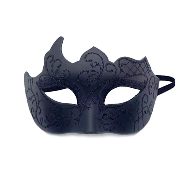 Retro Malet Halv Ansigts Maske Til Kvinder Og Mænd, Venedig Maske, Halloween Kostume Tilbehør, Cosplay Fest Rekvisitter Black dark red