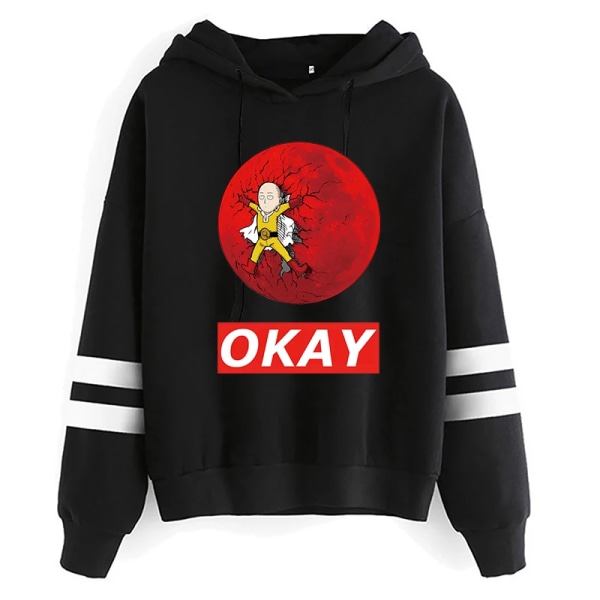 2021 One Punch Man Saitama Sensei Huvtröjor Japanska Anime Sweatshirts Herr Harajuku Manga Grafisk Hoodie Unisex Hip Hop Streetwear 30250 S