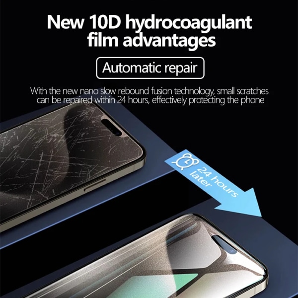 1-4 st HD Hydrogel Film För iPhone 15 14 13 12 Pro Max Mini XS XR 7 6 Plus SE Cover telefon Klart skärmskydd Ej glas For iPhone 13 Hydrogel Film