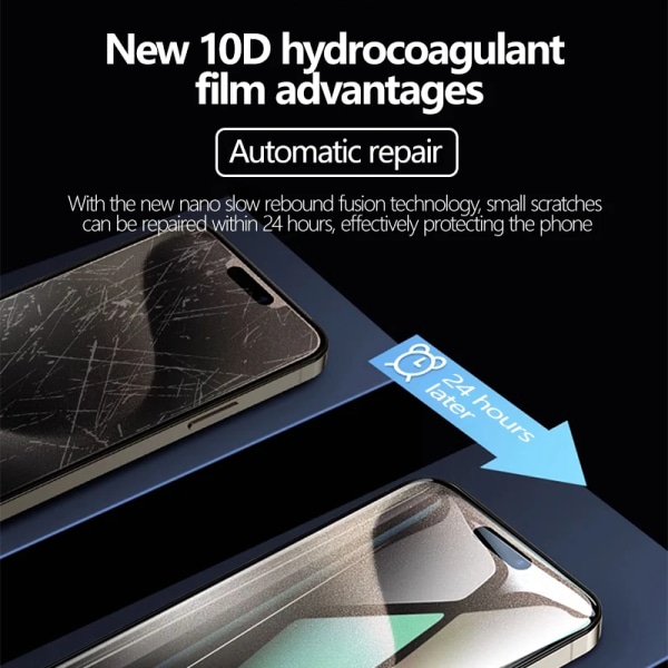 1-4 st HD Hydrogel Film För iPhone 15 14 13 12 Pro Max Mini XS XR 7 6 Plus SE Cover telefon Klart skärmskydd Ej glas For iPhone 13 Mini Hydrogel Film