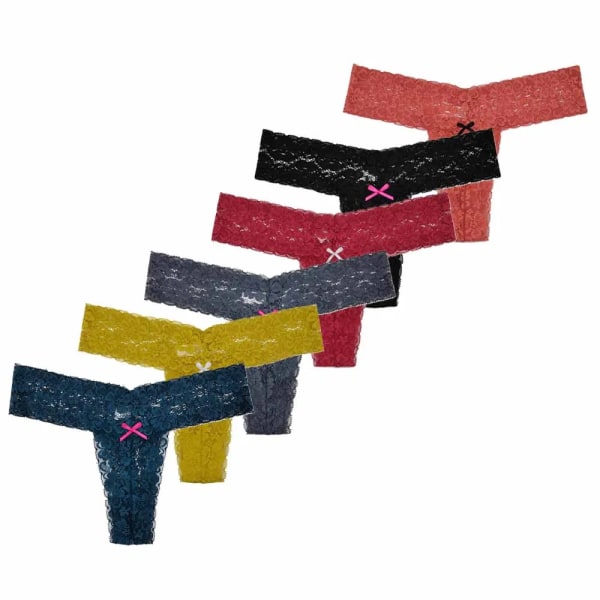 5 st/ set M-XL Kvinnor Spetstrosa G-string Trosor Sexiga Blommiga Underkläder Transparenta Dam Trosor Kvinnliga Kalsonger Underkläder 87490 XL(60-70kg)