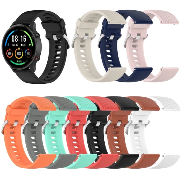 22 mm officiella silikonremmar för Xiaomi Mi Watch Color Sports Edition-band för Mi Watch Color Armband Watchbands Correa white For Mi Watch Color