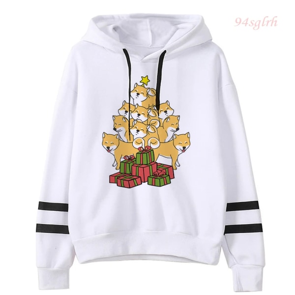 Shiba Inu Hoodie Harajuku Funny Cartoon Pullover Dam Ulzzang Söt koreansk stil Kawaii Sweatshirt Streetwear 90s Hoody Dam 797 Asian S