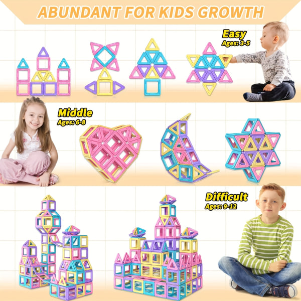Magnetiska set - STEM-leksaker för flickor och pojkar - Pedagogiska magnetleksaker för barn - perfekt presentidé! multicolored 30PCS