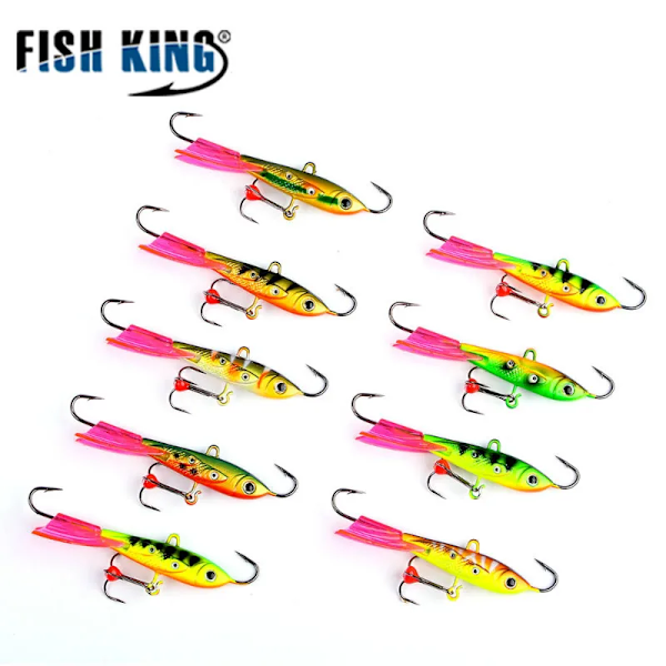 FISH KING 10g 20g Vinterfiskebete Balanserare 3D Ögon Metalljigg Is Hård Konstgjord Bete Sjunkande Minnow Swimbait Wobblers Gädda 20g-009