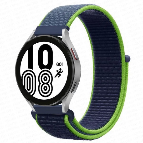 Nylon loopband för Samsung Galaxy Watch 6 4 classic/5 Pro/active 2/3/Gear S3 20mm/22mm Armband Huawei watch GT 2e 3 pro band Neon Lime 58 20mm