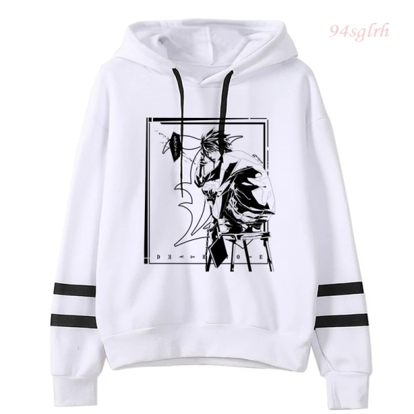 Unisex Death Note Shinigami Ryuk Anime Kawaii Hoodies Harajuku Män Light Yagami Manga Sweatshirts Hip Hop Casual Streetwear Man black2416 L