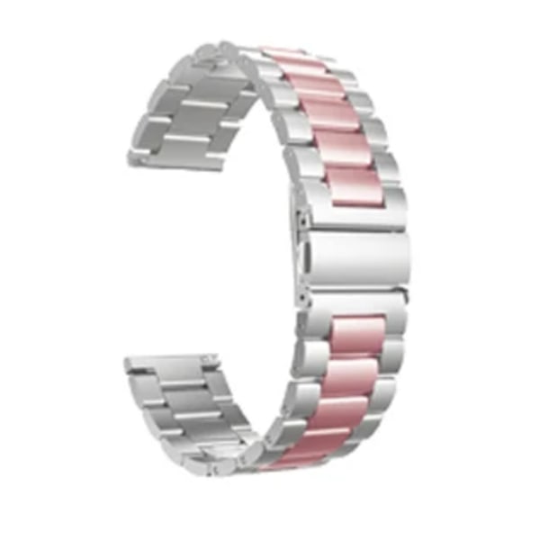 Klockarmband för Samsung Galaxy Watch 3 4 5 Pro 40 44 45 mm band 4Klassiskt 42 mm 46 mm band i rostfritt stål Active2 Amazfit Bip3 GTS4 Silver pink Galaxy Watch 46mm