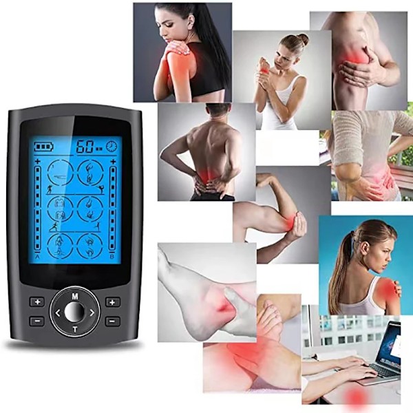 Tens Muskelstimulator 36-Modes Elektrisk EMS Akupunktur Kropsmassage Digital Terapi Slankende Maskine Elektrostimulator Gel Patch Only