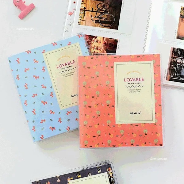 64St Mini Photo Album Tecknade Album Album Foto Photocard Holder Boka Samla Kpop Album De Fotos Kpop Photocard Binder Orange