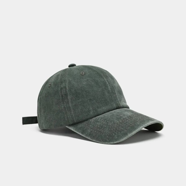 Cap Tvättad bomull Män Kvinnor Snapback-hatt Vintage Hip Hop-kepsar Enfärgad pappa Hatt Ben Casquette Utomhus Casual army green 54-59cm