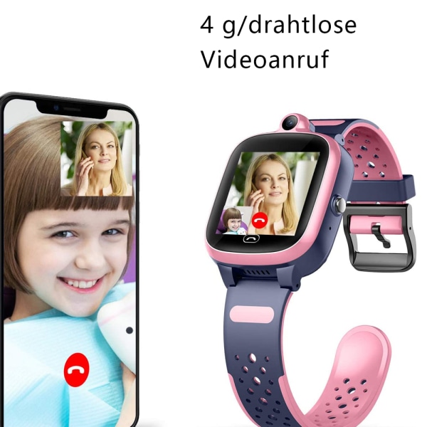 Barn i smart watch med gps och telefonklocka 4G wifi video