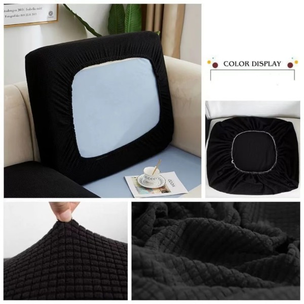 Tjocka elastiskt cover för vardagsrum Enfärgad möbelskydd Soffa Cover överdrag avtagbara sofföverdrag Color 12 N1 ( 50-63cm ) 1pc