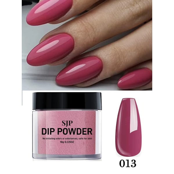 Färg Dip Powder, 10 G Naglar Dip Powder för Fransk Manikyr, Lämplig för Hemma Nail Salon DIY, Långvarig, Ingen Härdning Manikyr 13