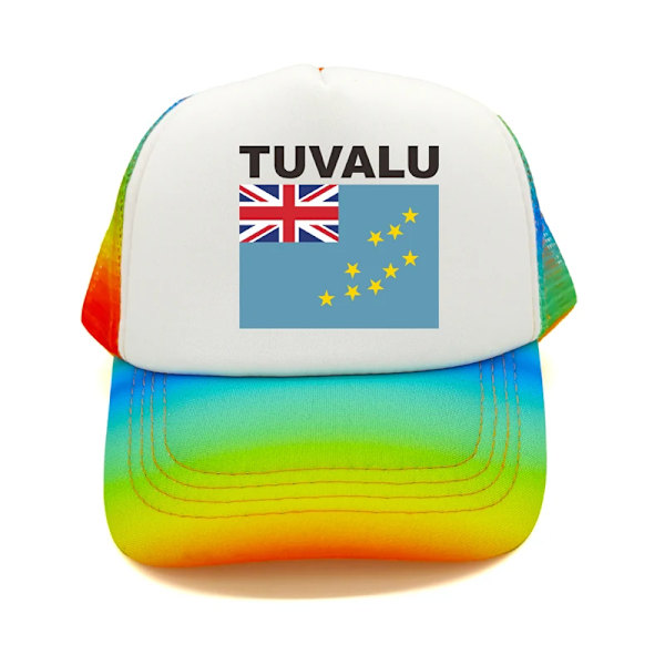 Tuvalu Trucker Cap Sommer Mænd Cool Land Flag Hat Baseball Caps Unisex Udendørs Mesh Net Caps green