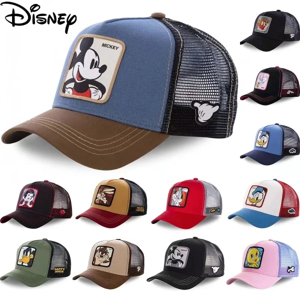 Hög kvalitet Disney Styles Anime Tecknad Snapback Bomulls Baseball Cap Män Kvinnor Hip Hop Pappa Mesh Hat Trucker Hat Dropshipping DUCK YELLOW