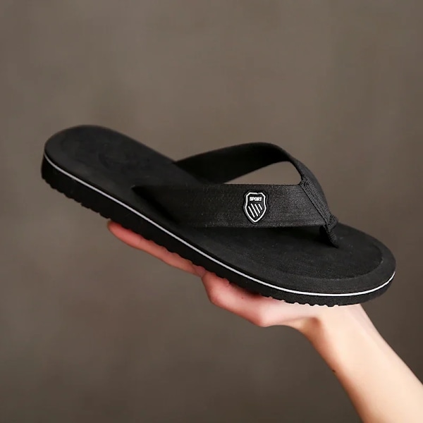 Nya Sandaler Skor Män Sommar Män Flip Flops Hög Kvalitet Strand Sandaler Anti-Slip Hombre Casual Skor Man Tompar Chocolate 42