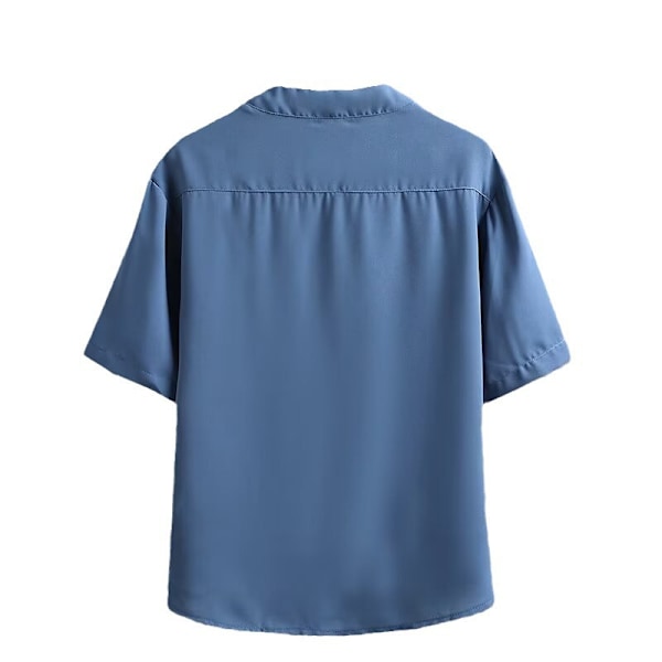 Trendikäs Varumärke Ny Kinesisk Stil Kortärmad T-Shirt Herr Sommar 2024 Ny Lös Casual Halv Ärm T-Skjorta Herr T-Shirt Trend Blue XL