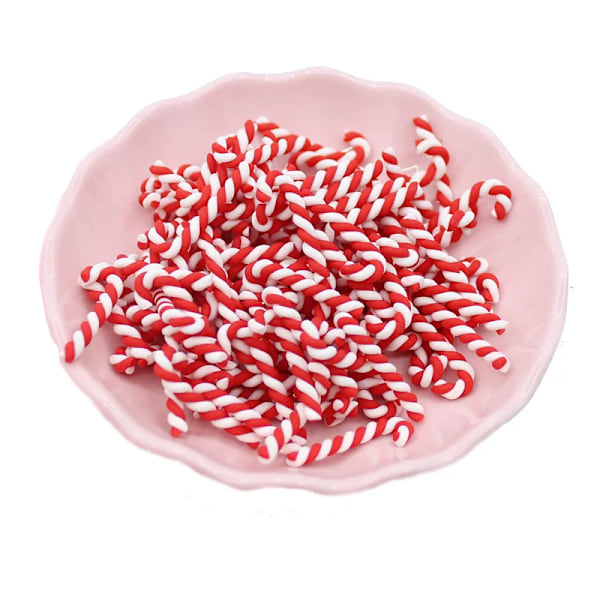 10St Harts Jul Candy Cane Dekoration Scrapbooking Tillbehör Supplies Miniatyr Lanar Flatback Craft Materiale Poster Diy diy flatback   2