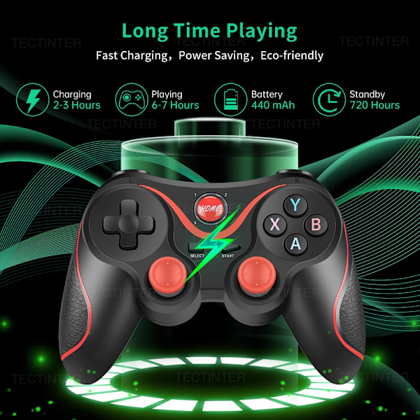 Terios T3 X3 Trådlös Joystick Gamepad Pc-Spelkontroll För Ps3 / Ios Telefon / Tv-Box För Nintendo Switch Tillbehör T3WTRack