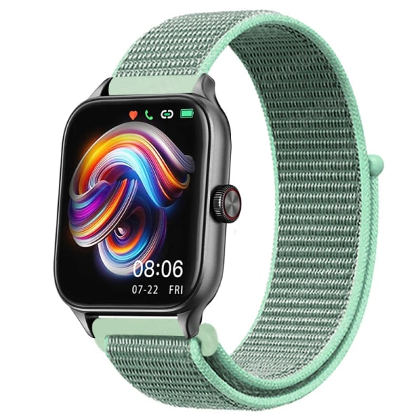 20mm 22mm Nylon Loop band För Amazfit GTS4/2/3/3pro/2e/GTS2 Mini/GTR 4 42mm/47mm/GTR2/2e/stratos bältesarmband Amazfit bip rem 15 Blue Sea 22mm