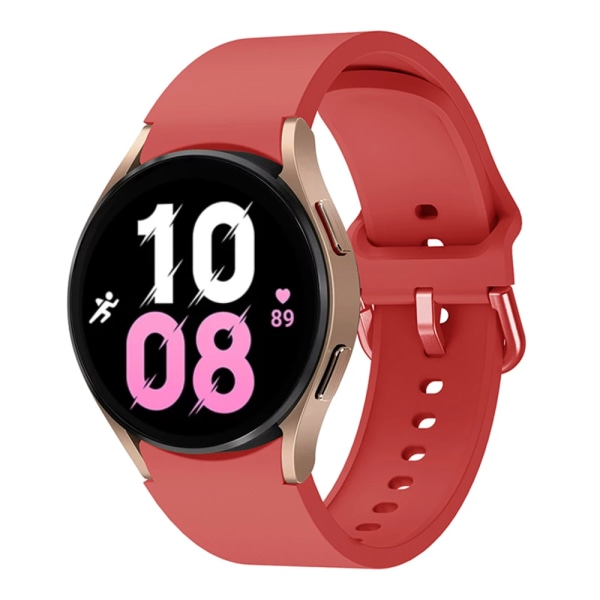 Silikonrem för Samsung Galaxy Watch 6 5 4 44mm 40mm 45mm Watch Ersättningsband för Watch 6 4 Classic 47mm 43mm 46mm Official red Galaxy 4 40mm 44mm