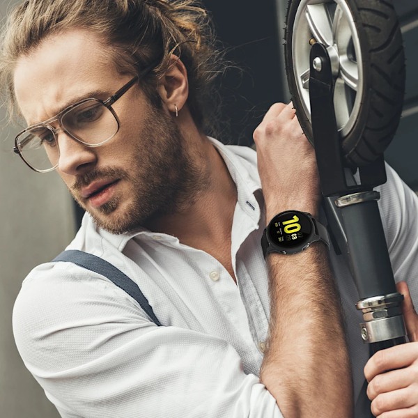 20Mm Remfodral För Samsung Galaxy Watch 4/5/6 40Mm 44Mm Band För Galaxy Klocka Active 2 40Mm 44Mm Skyddande Stötfåglar Mint and Yellow Galaxy Watch 4 40mm