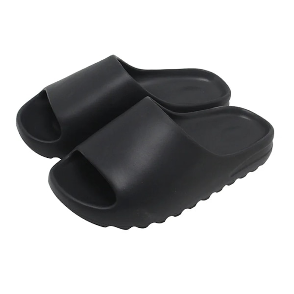 Par Super Soft Eva Sole Sommar Tofflor För Män Kvinnor Badrum Tofflor Hem Skjuter Strand Sandaler Icke Slipp Man Toffel black 44-45