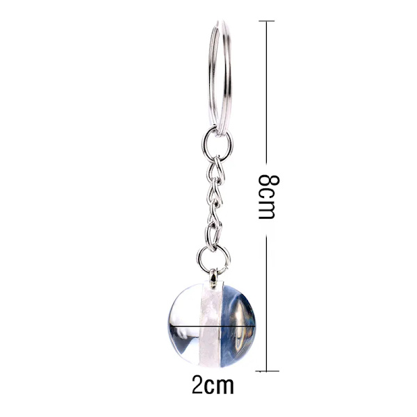 Glow I Den Mörka Solsystemet Planet Keyring Galaxy Nebula Luminous Keychain Moon Earth Sun Dubbel Side Glas Ball Nyckelkedja size 11