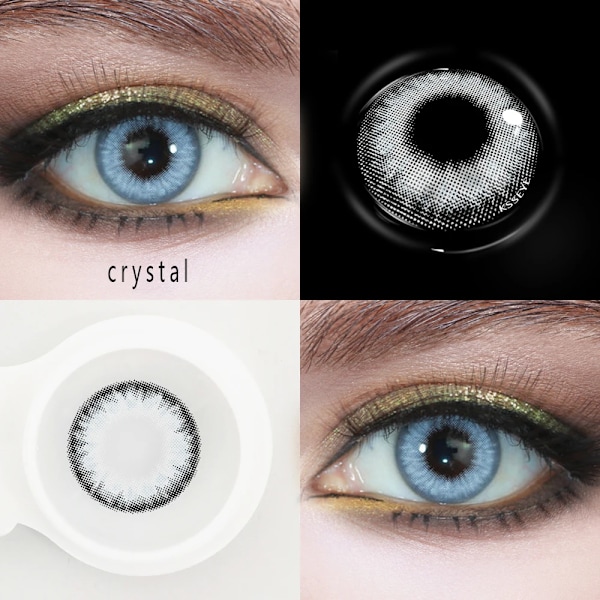 Ksseye Pro Crystal Mjuk Färg Kontakt Lens Cover Deep Eyes Vacker Elev Makeup Bröllop Masquerades pro-crystal