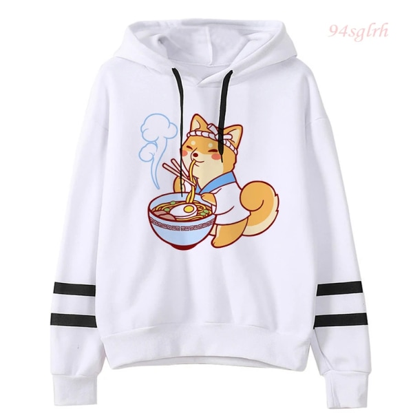 Shiba Inu Hoodie Harajuku Funny Cartoon Pullover Dam Ulzzang Söt koreansk stil Kawaii Sweatshirt Streetwear 90s Hoody Dam 817 Asian S