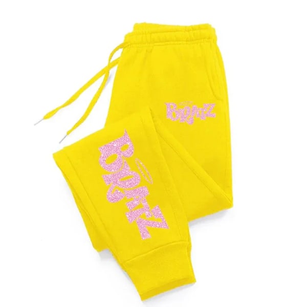 Bratz Rosa Tryk Mænd Kvinder Bukser Lomme Springende Svæve Leggings Baggy Gym Jogger Spårslæp Snøre S Brugspar 8 XL