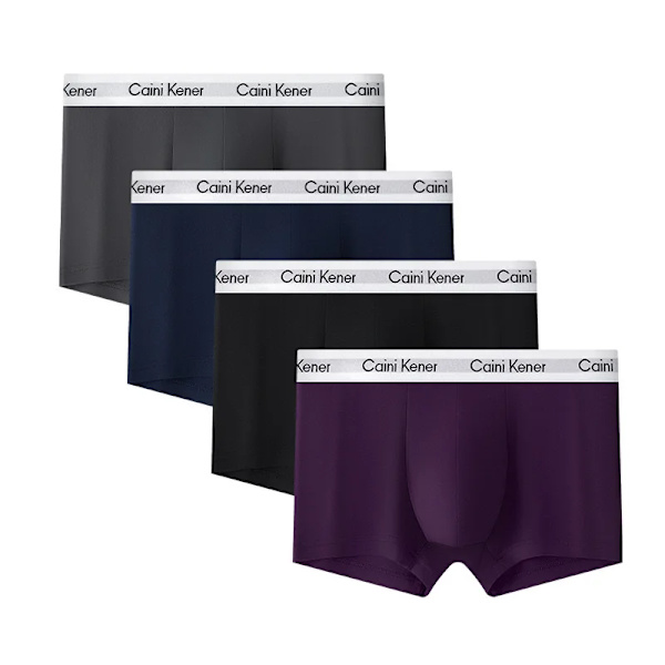 6Pcs / New Mode Mäns Underkläder Sexiga Shorts Solid Färg Boxer Shorts Andas Antibakteriell Comfort Mäns Underklär 6Pcs Multi1 L(45-55)kg