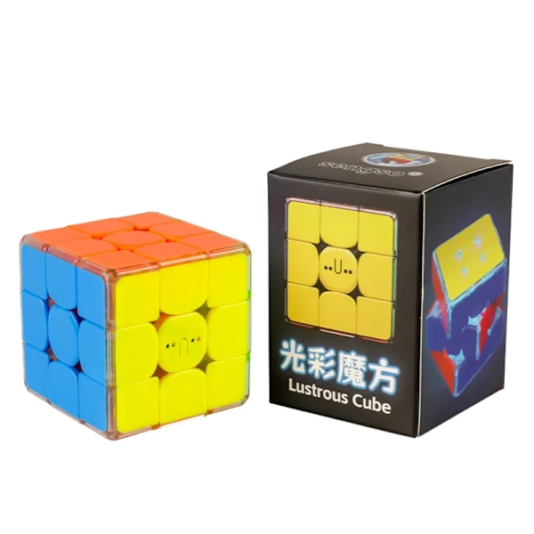 SengSo Glansfuld 3X3X3 Magic Cube Frosted Sticker Speed Puzzles Cubes Lyseffekt Undervisning Legetøj Magnetic