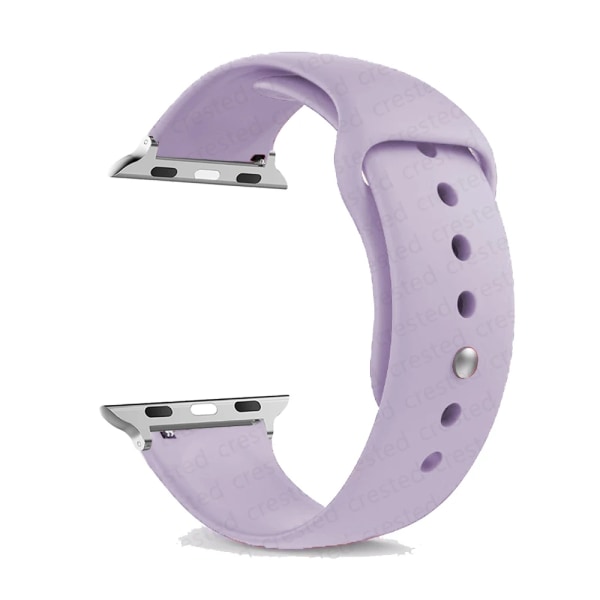 För Apple Watch -band 45 mm 44 mm 49 mm 40 mm 41 mm 42 mm Silikon Sportarmband correa iWatch Strap Series SE 9 8 7 6 5 3 4 Ultra 2 lavender 42 44 45 49 mm