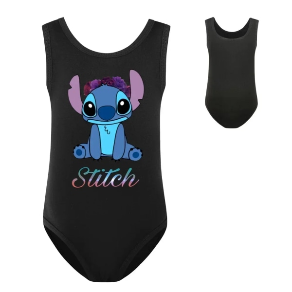 Disney Cute Cartoon Stitch Girls Mode Casual Mångsidig tecknad baddräkt Barnkläder Barnbaddräkt B 100CM