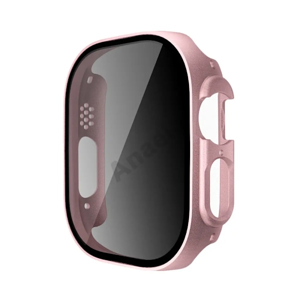 Anti-Spy Glass För Apple Watch Ultra 2 49Mm Fall 40 44Mm 45Mm Private Hd Skärmskydd Bumper Iwatch 9 8 7 Se 6 Härdad Film. Pink 49mm-Ultra 2 1