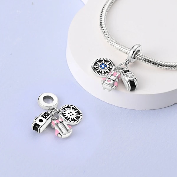 925 Silver Charms Fit Original Pandora Armband Göra Katt Solros Kaktus Hängande Mode Smycken KTC786