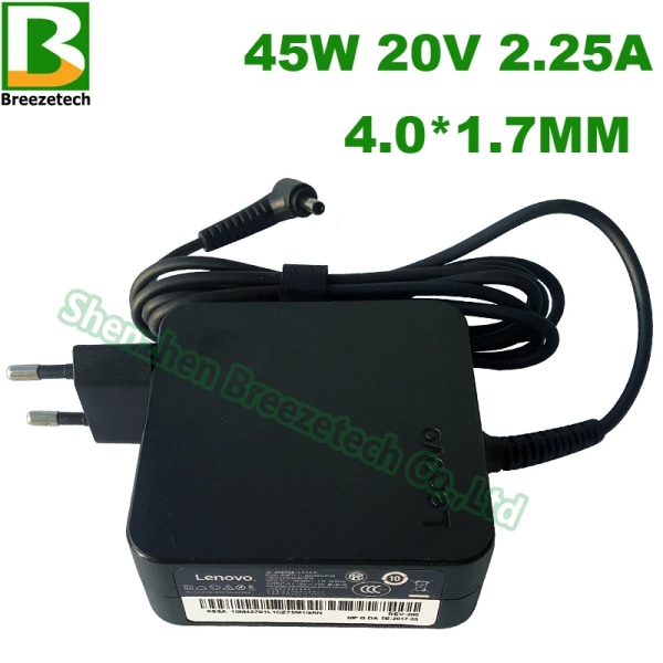 20V 2.25A 45W 4.0*1.7mm Laptop AC Adapter Power För Lenovo Ideapad 100 110s Yoga 510 310-14 710s -13ISK B50-10 ADL45WCC EU Standard Plug
