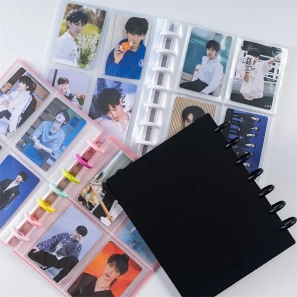 Kpop Photo Album Nytt Ins Flera Lockets Lösa Binder 3 Tum Photocard Innehavare Idolkort Samla Bok Stjärna Ser White-20 pages