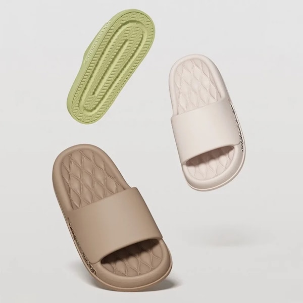 Män Trend Nya Sommar Tofflor Eva Non-Slip Mjuk Sole Moln Slides Kvinnor Sandaler För Hem Beach Inomhus Utomhus Män Flip Flop S green 44-45(foot 27CM)