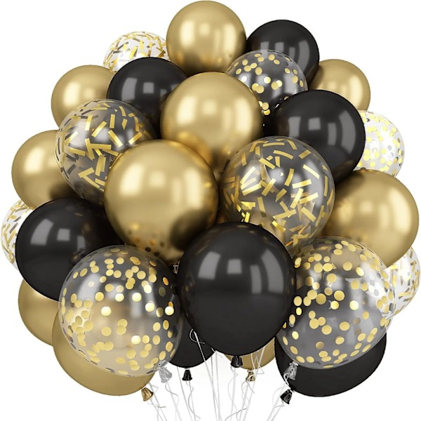 30Pcs 12 Tum Metalliska Guld Ballonger Pärla Vit Latex Ballonger Guld Confetti Ballonger För Födelsedagsbröllop Party De Dekorationer White and Gold Other