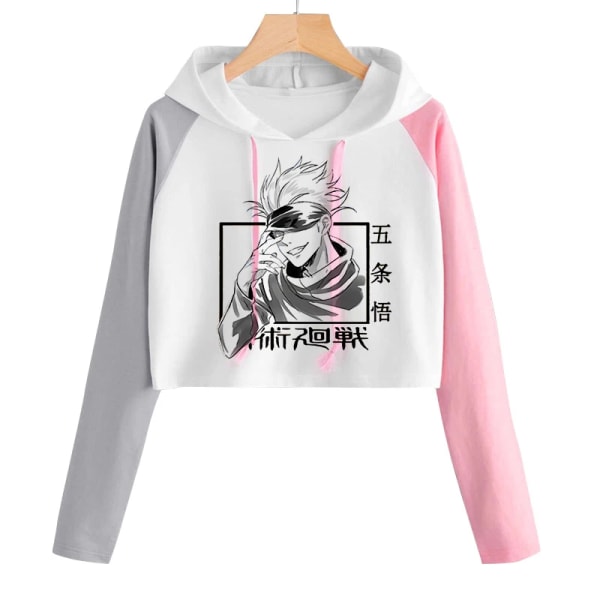 Jujutsu Kaisen Anime Hoodie Dam Harajuku Fashion Streetwear Tröjor Gojo Satoru Kawaii Cartoon Sweatshirts 90-tal Hoody Dame 16100 L